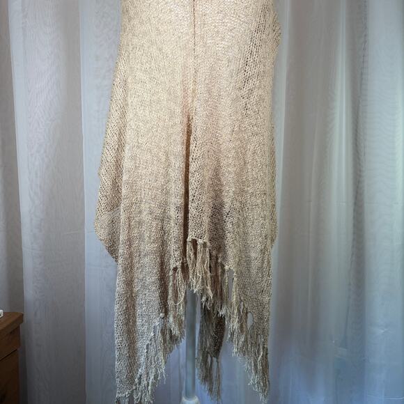 Coldwater Creek Crochet Knit Shawl Womens One Size Coastal Cowgirl Boho Chic - Picture 5 of 7